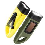 GeeRic 2-Pack Hand Crank Solar LED Flashlight