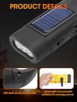 2 Pack Wind Up Solar Emergency LED Torches