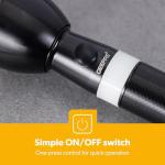 GEEPAS 7W Rechargeable LED Flashlight for Outdoors