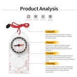 Navigation Compass with Map Ruler and Lanyard