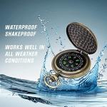 Shiwaki Antiqued Finish Survival Compass for Outdoors