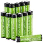 12-Pack Rechargeable AAA NiMH Batteries, 800 mAh