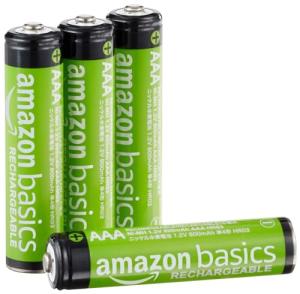 4-Pack Rechargeable AAA NiMH Batteries, 800 mAh