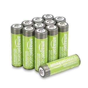 12 Pack High-Capacity Rechargeable AA Batteries