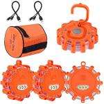 LED Road Flare Set - USB Rechargeable Warning Lights