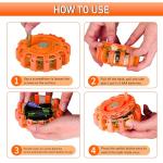 3 Pack LED Road Flares Emergency Light Kit