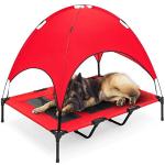 Elevated Cooling Dog Bed with Canopy Shade