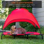 Elevated Cooling Dog Bed with Canopy Shade
