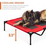 Elevated Cooling Dog Bed with Canopy Shade