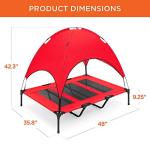 Elevated Cooling Dog Bed with Canopy Shade