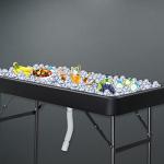 Portable Folding Ice Cooler and Table for Events