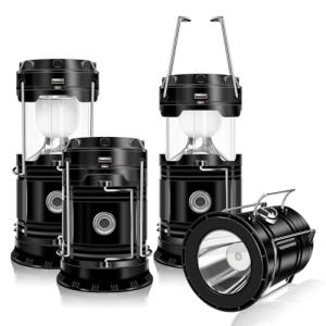 DIBMS 4-Pack Solar LED Camping Lanterns