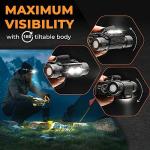 Foxelli Bright Rechargeable Headlamp with 1200 Lumens