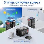 LETMY 4 Pack Solar Rechargeable Camping Lanterns