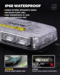 Xprite 12" 72LED Magnetic Strobe Light Bar