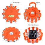 4 Pack LED Road Flares with Storage Bag