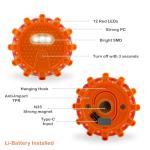 USB-C Rechargeable LED Road Flares for Car Safety