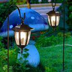 2 Pack Solar Hanging Lights with Shepherd Hooks