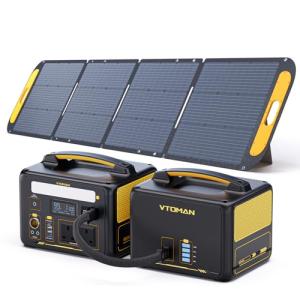 VTOMAN 939Wh Portable Power Station Bundle with Solar