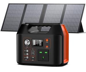 SinKeu 296Wh Portable Power Station with Solar Panel