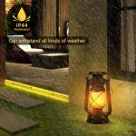 2-Pack Outdoor Waterproof Solar Lanterns with Flame Effect