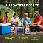 ALLPOWERS R1500 LITE Solar Generator with Panel