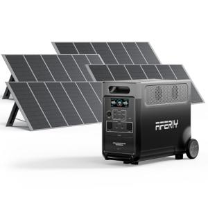 AFERIY 3600W Portable Power Station with Solar Panels