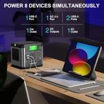 SWAREY 222Wh Portable Power Station with Solar Panel