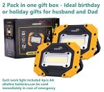 Compact Yellow LED Work Light - 2 Pack