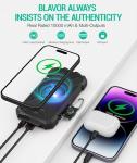 BLAVOR 10,000mAh Solar Power Bank with Fast Charging