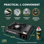 Green Haven Portable Camping Stove with Carry Case