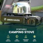 Green Haven Portable Camping Stove with Butane Gas