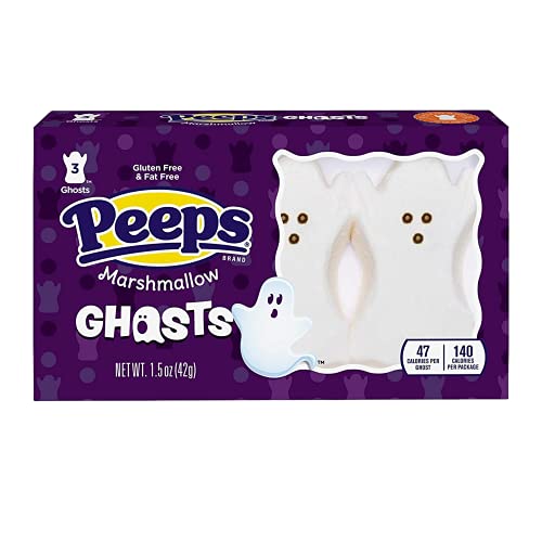 Halloween Ghost Peeps Marshmallow Candy, 9 Pieces