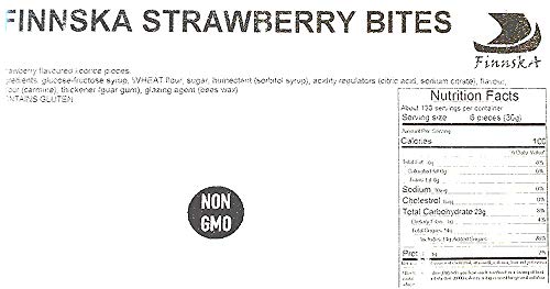 Finnish Licorice Strawberry Bites - 1 Pound