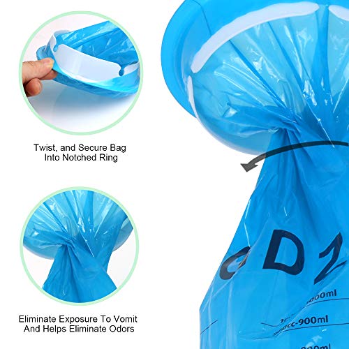 15 Pack Disposable Vomit Bags for Travel