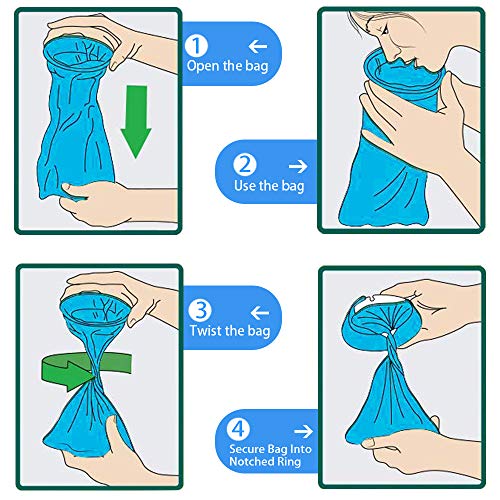 15 Pack Disposable Vomit Bags for Travel