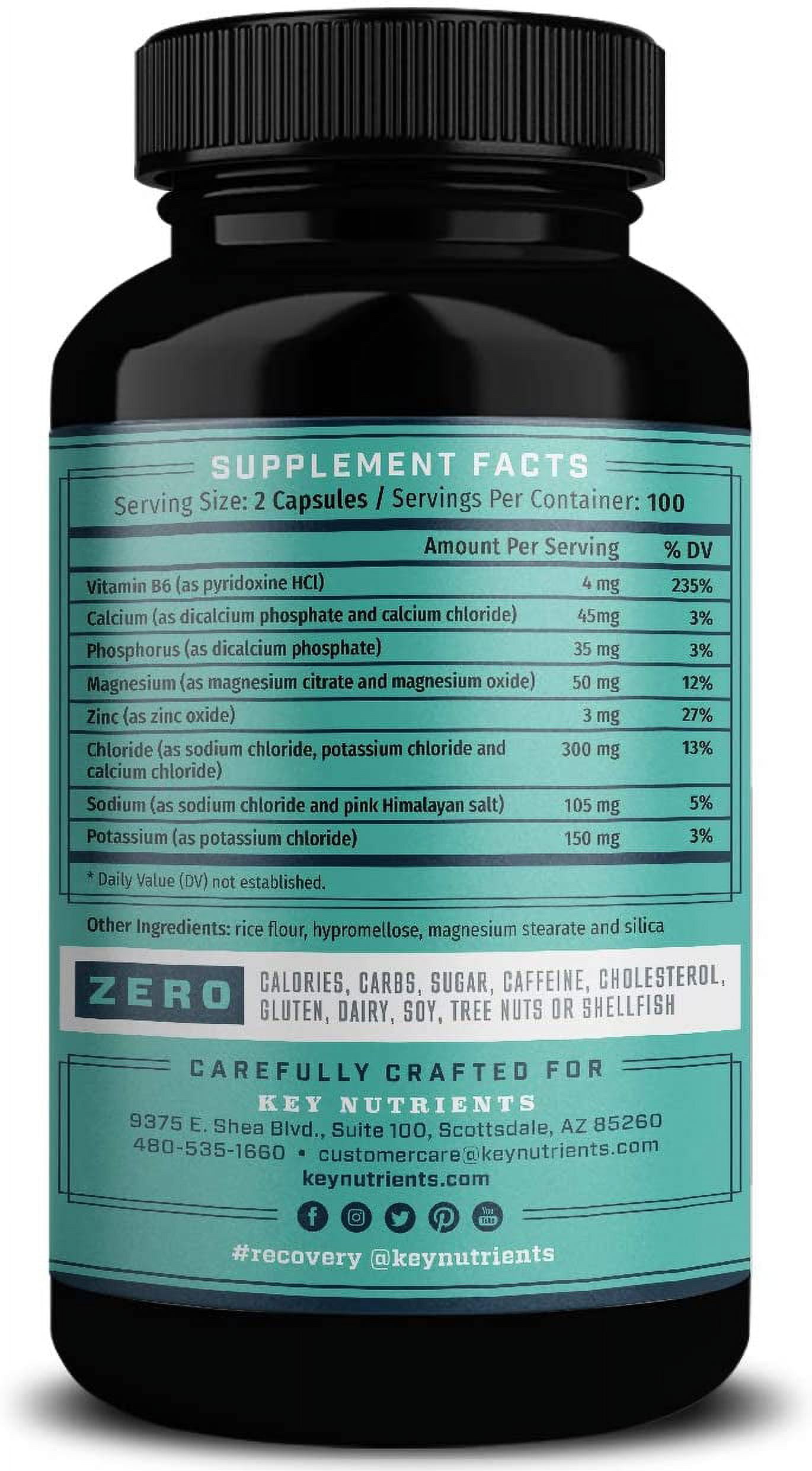 KeyNutrients Electrolyte Salt Pills for Recovery