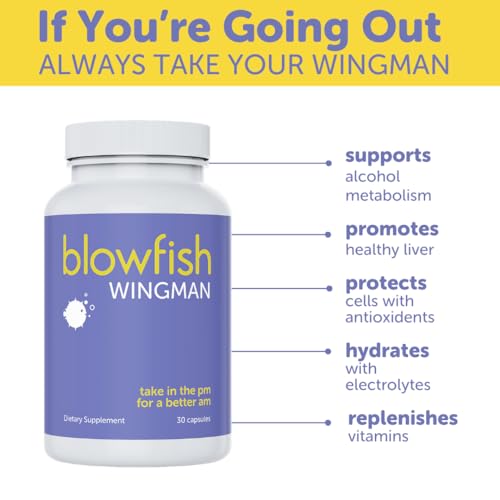 Blowfish Wingman Hangover Relief Supplement - 30 Pills