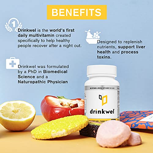 Drinkwel Better Mornings Hangover Support Formula - 30 Count
