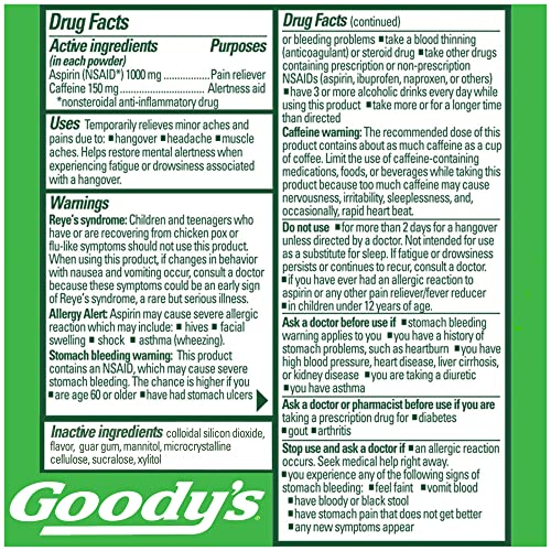 Goody's Berry Citrus Hangover Relief Powder, 16 Count