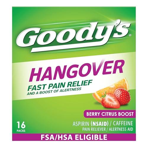 Hangover Relief Powders, Berry Citrus Dissolve Packs, 16-pk
