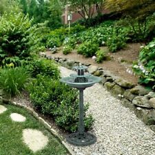35" Tall 3-Tier Outdoor Water Fountain and Birdbath