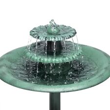 35" Tall 3-Tier Outdoor Water Fountain and Birdbath