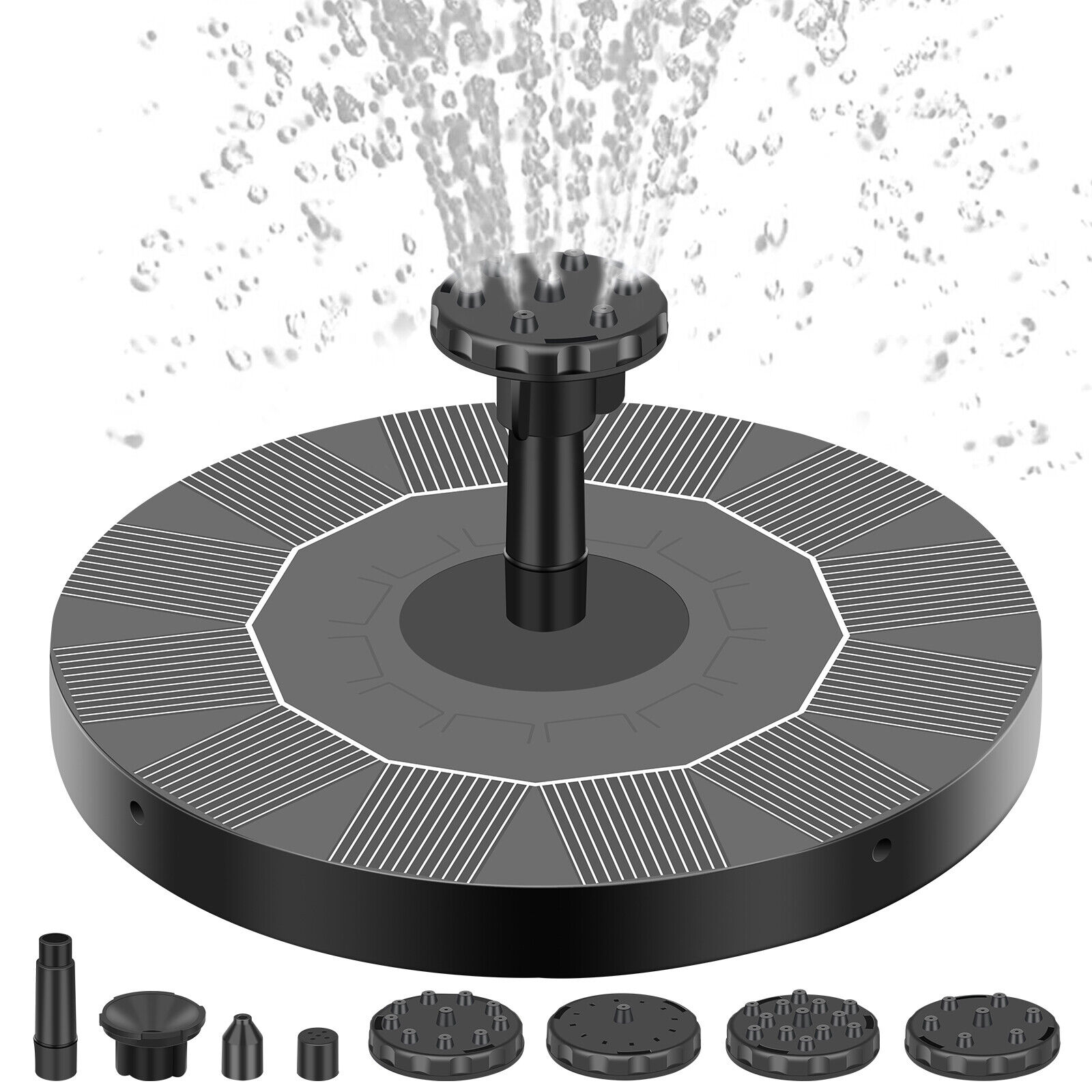 Solar Bird Bath Fountain with Floating Pump