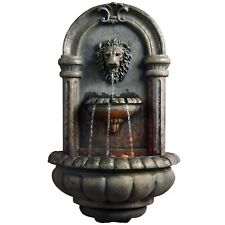 Royal Lion Head Wall Fountain with LED Light