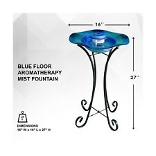 27-Inch Blue Floor Mist Fountain with Control