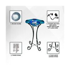 27-Inch Blue Floor Mist Fountain with Control