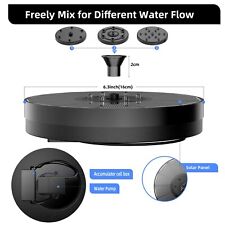 Solar Bird Bath Fountain with Colorful LED Lights