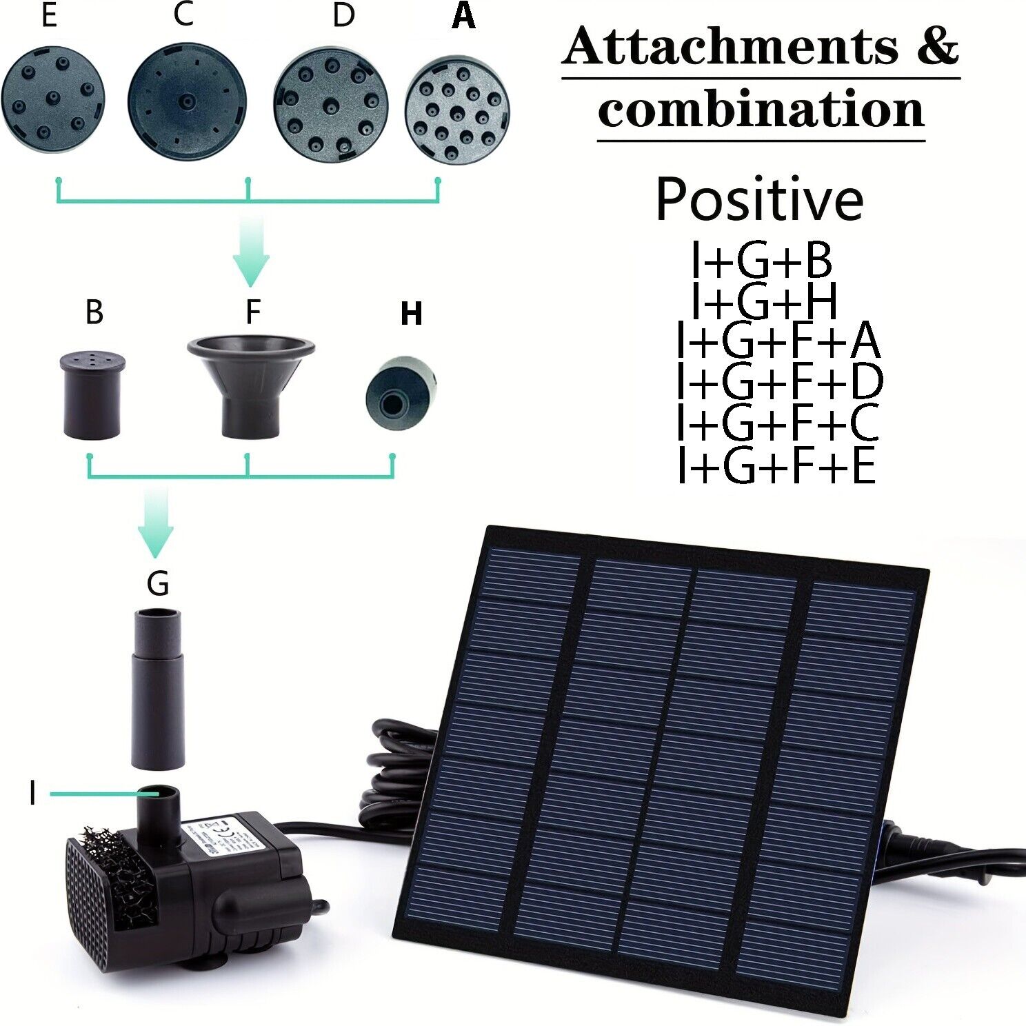 Solar Floating Fountain with Pump for Gardens