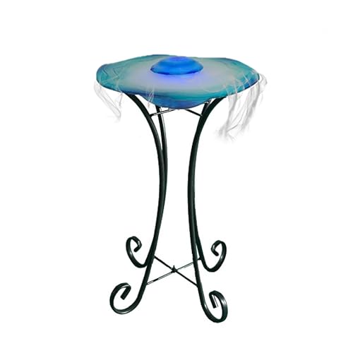27-Inch Blue Floor Mist Fountain with Control